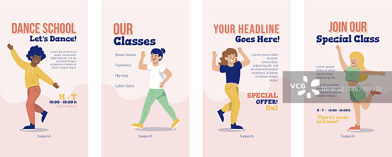 手绘舞蹈学校Instagram快拍图片素材