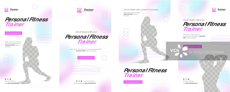 渐变色私人教练Instagram快拍图片素材