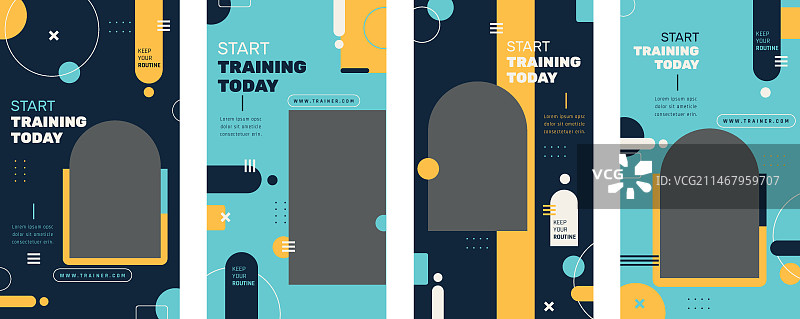 渐变色私人教练Instagram快拍图片素材