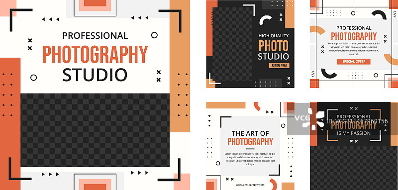 极简摄影工作室Instagram帖子图片素材