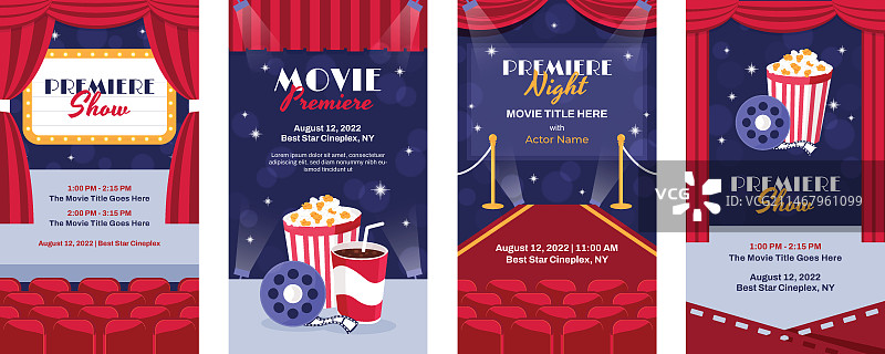 手绘电影首映Instagram快拍图片素材