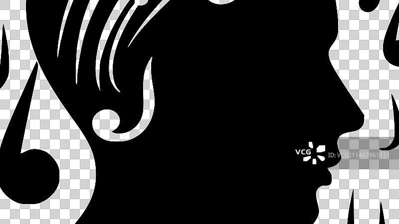 音乐 - 简约剪影图片素材