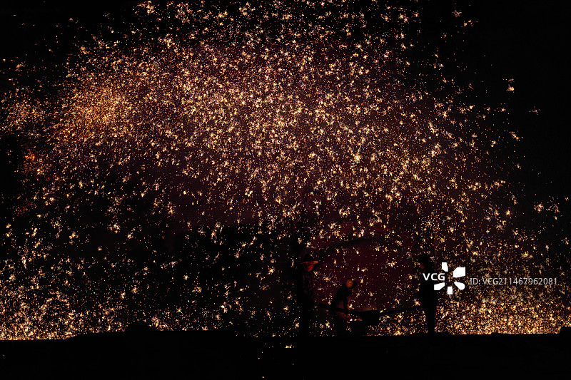 蔚县打树花图片素材