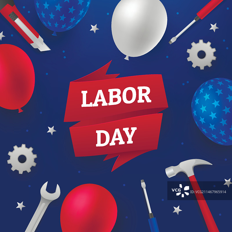 劳动节庆祝活动写实插画图片素材
