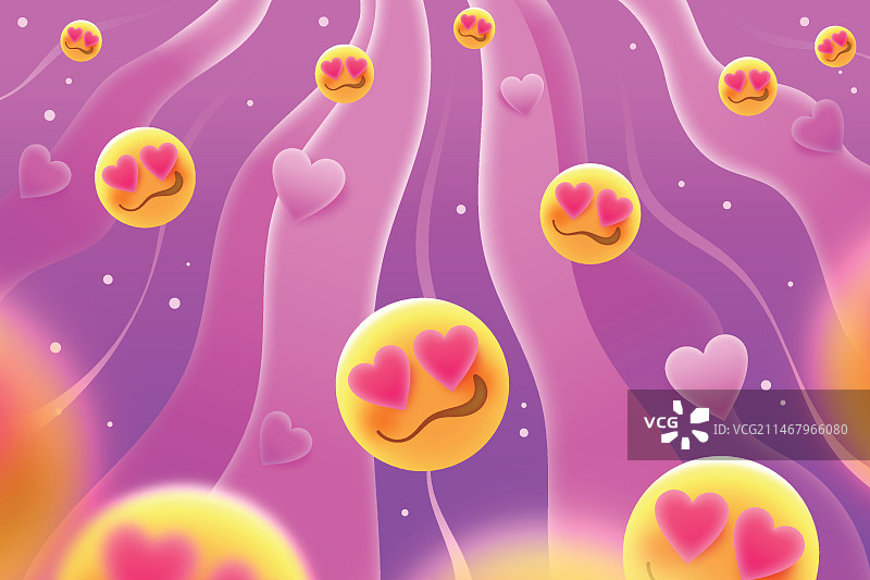 逼真表情符号背景图片素材