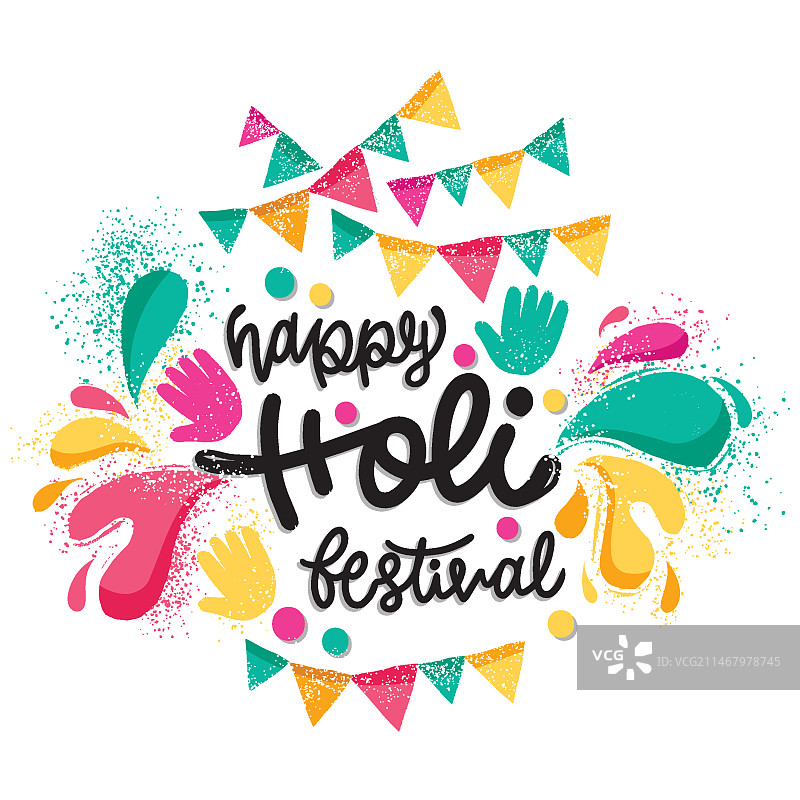 手绘洒红节图片素材