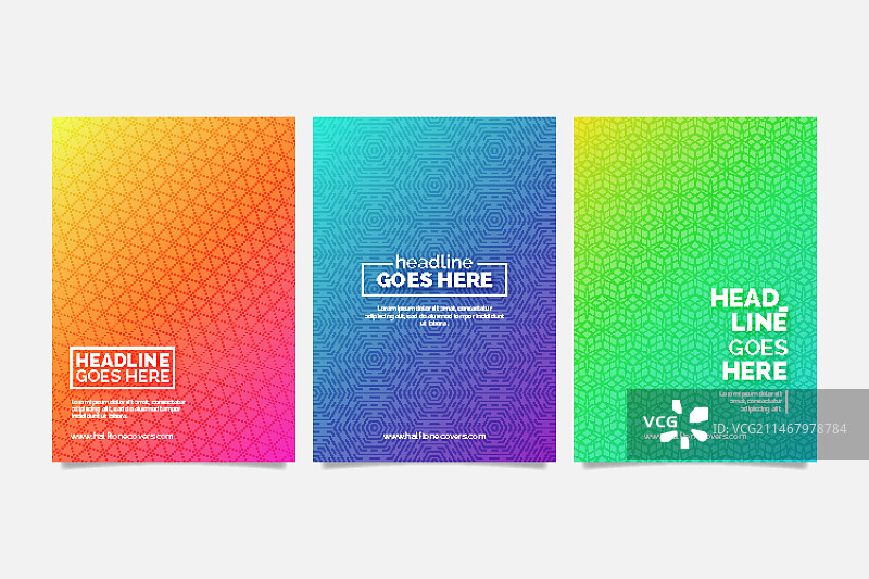 彩色半色调渐变封面合集图片素材