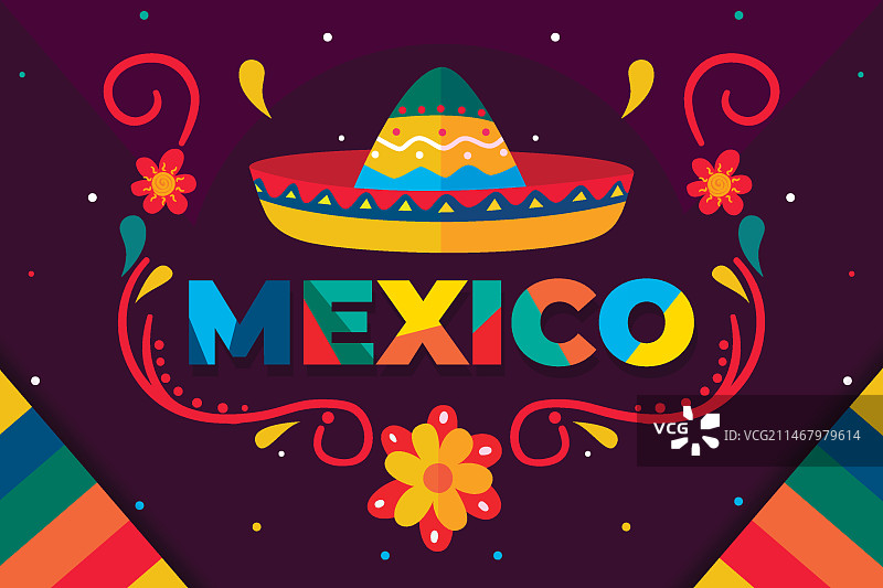 多彩的墨西哥背景图片素材