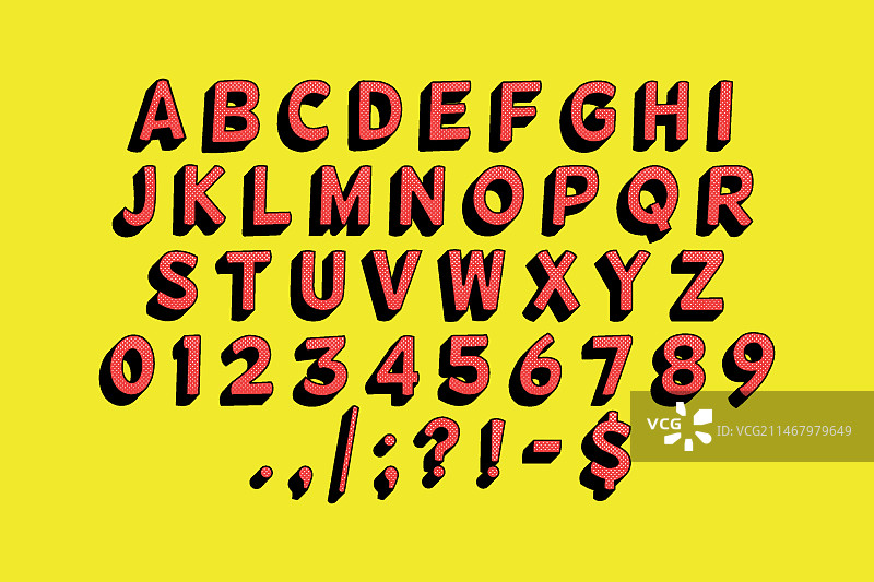 3D漫画字母图片素材