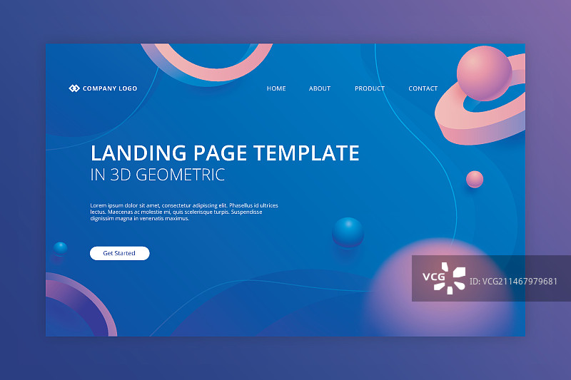 商务登录页模板图片素材
