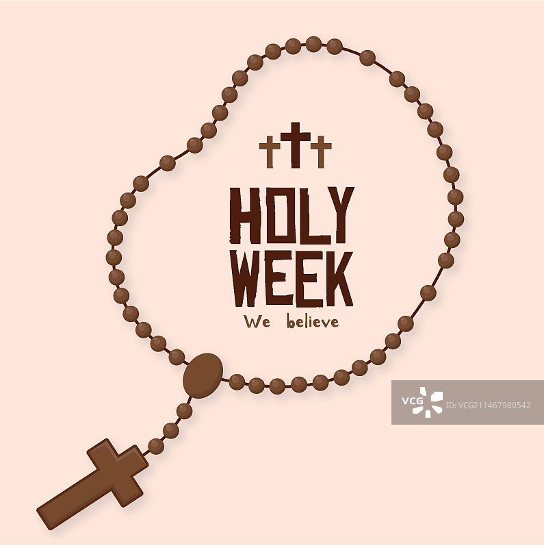 扁平风格圣周概念图片素材