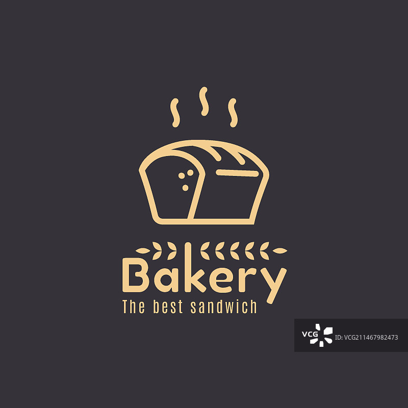 带烘焙面包的超市标志模板图片素材
