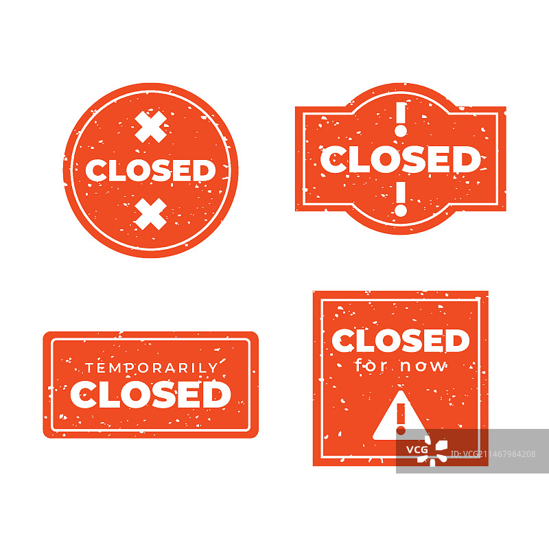 扁平风印章图案合集图片素材