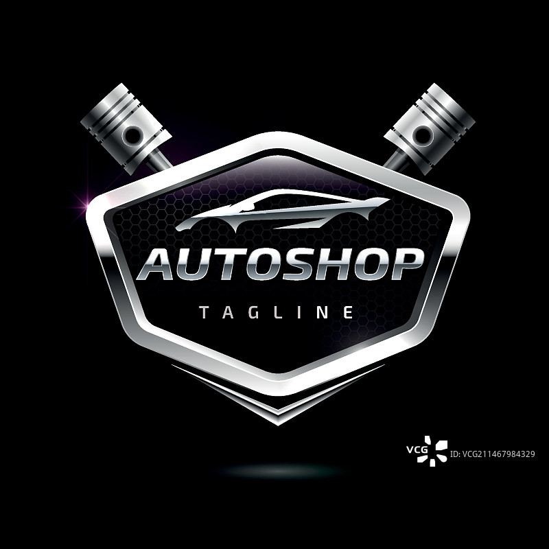 逼真金属汽车标志图片素材