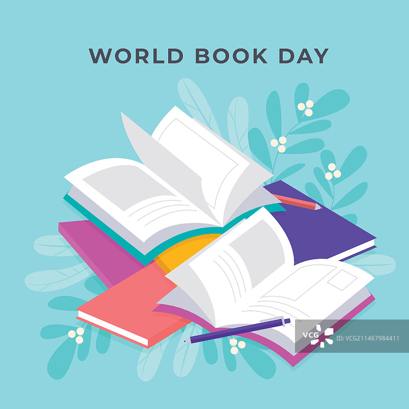 世界读书日概念图片素材