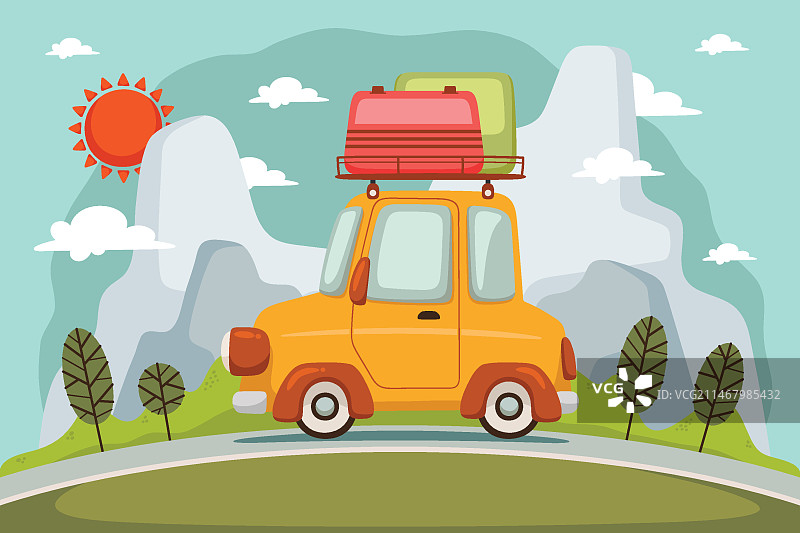 扁平风探险背景图片素材