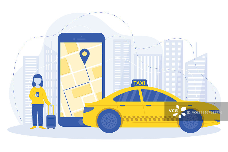 出租车App概念设计图片素材