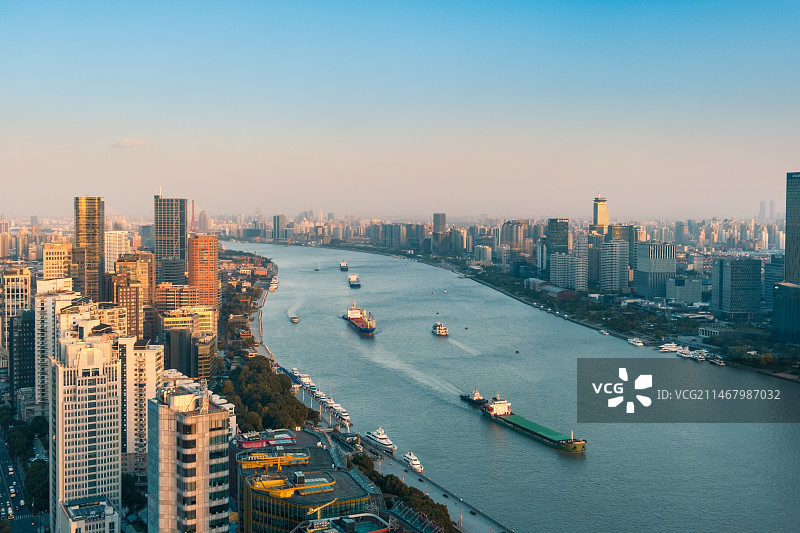 杨浦滨江城市一江两岸风景图片素材
