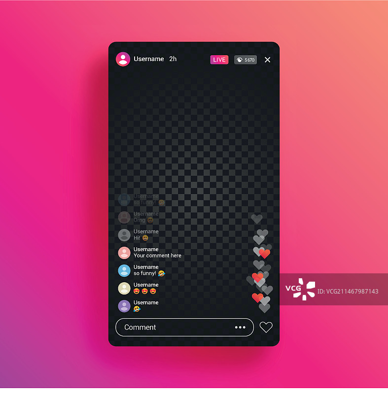 Instagram直播界面图片素材