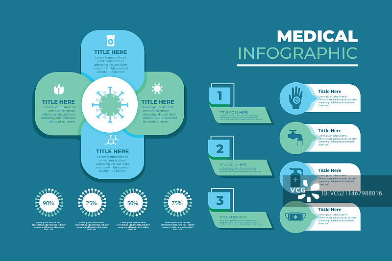 医疗信息图概念图片素材