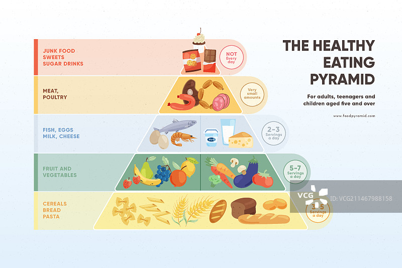食品营养金字塔概念图片素材