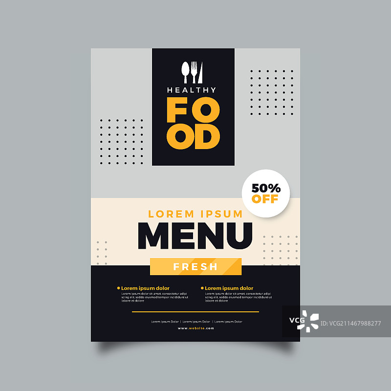 健康食品餐厅海报模板图片素材
