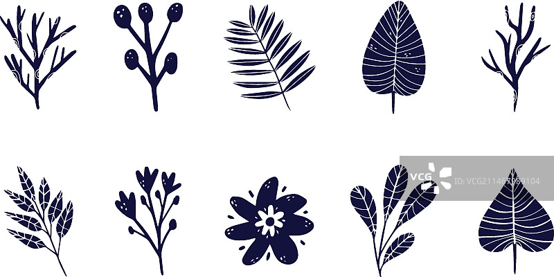 叶子设计与海滨风光合集图片素材