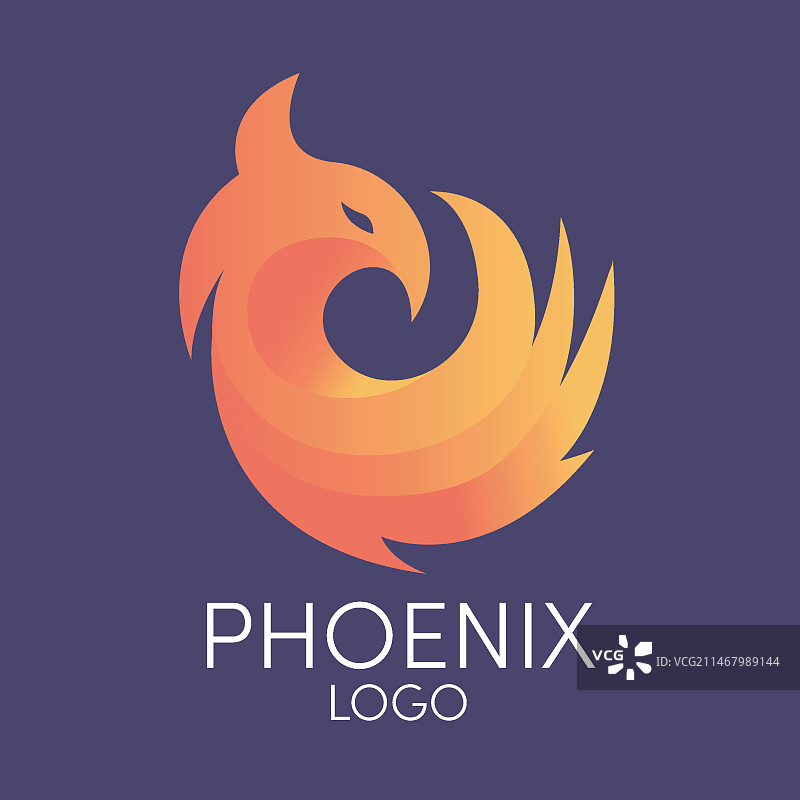 极简主义凤凰公司logo图片素材
