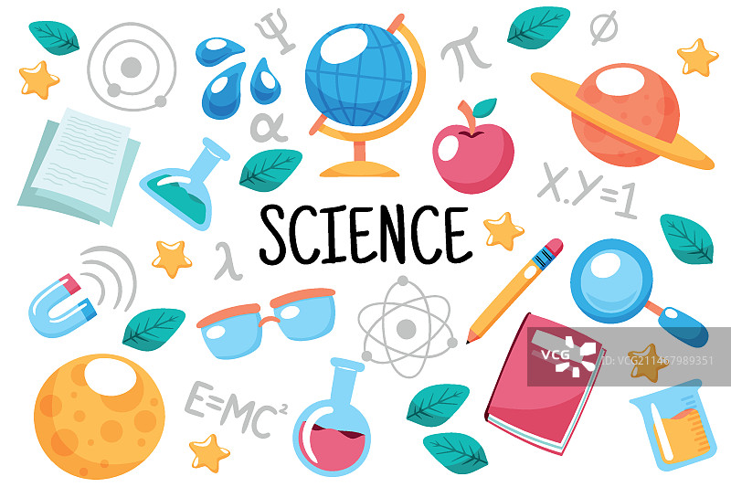 手绘科学教育背景图片素材