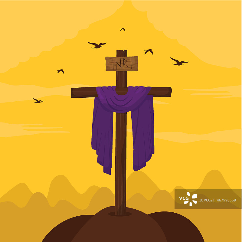 扁平风格圣周图片素材