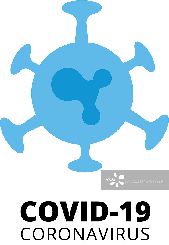 新冠病毒蓝色标志模板图片素材
