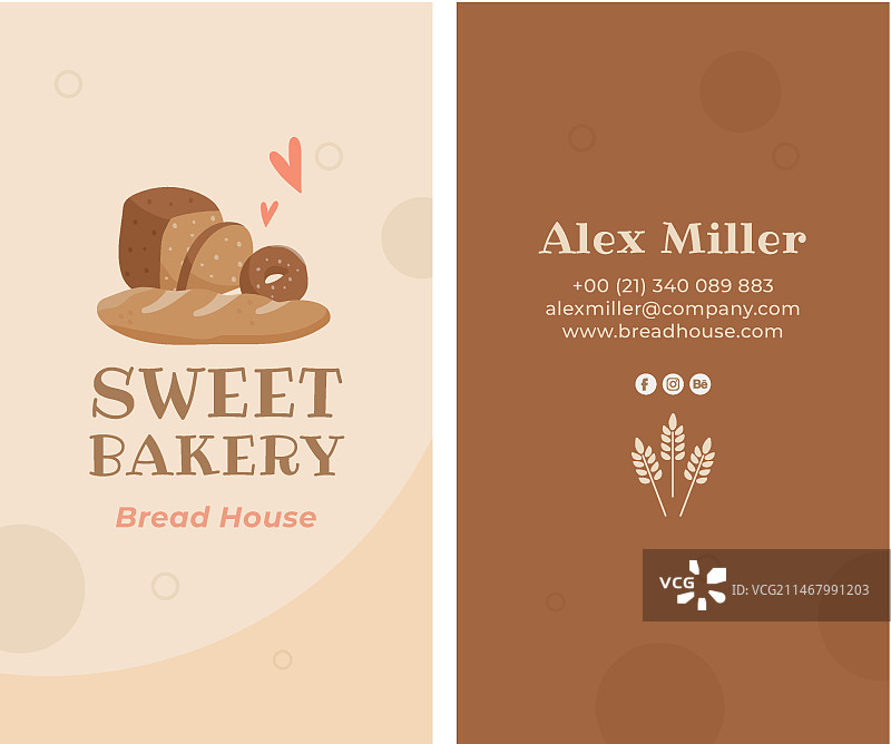 手绘烘焙店模板设计图片素材