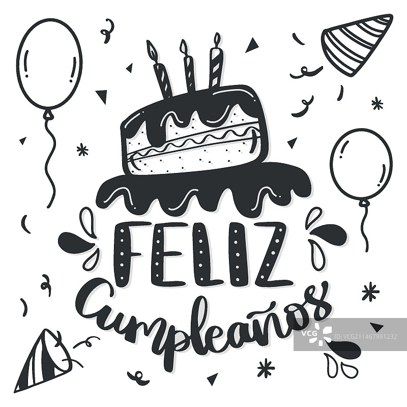 生日快乐概念字体设计图片素材