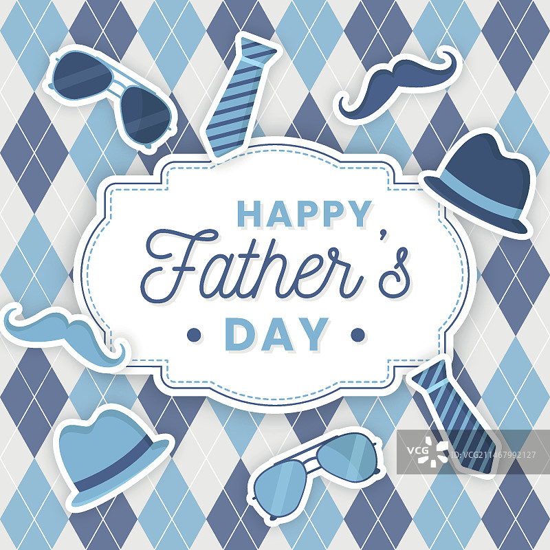 父亲节扁平风格庆祝图片素材