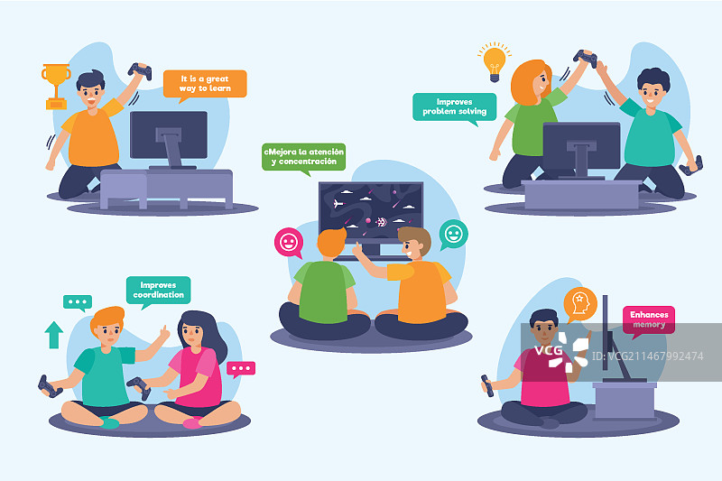 玩电子游戏的益处图片素材