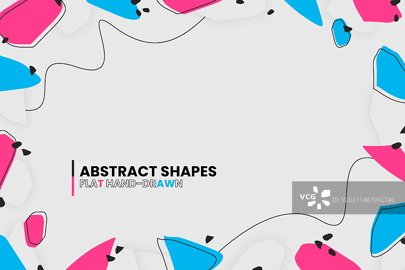 手绘扁平抽象图形背景图片素材