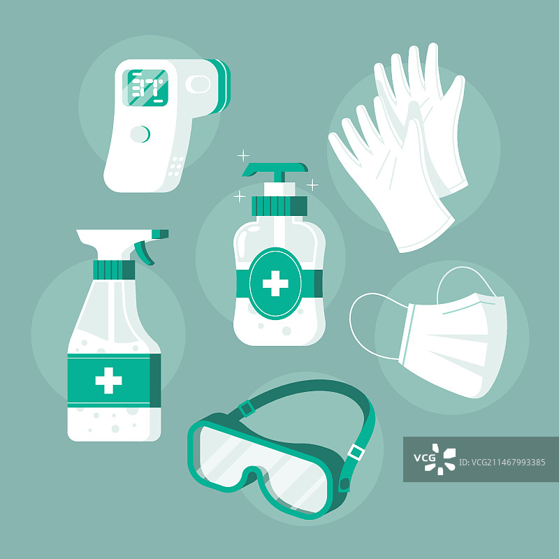 防护设备套装图片素材