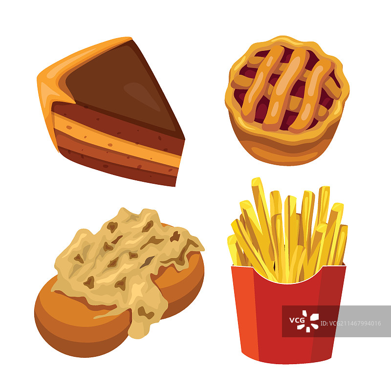 不健康的快餐概念图片素材