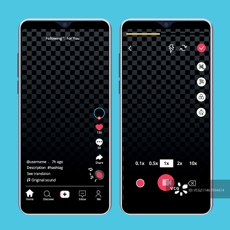 创意TikTok视频界面图片素材