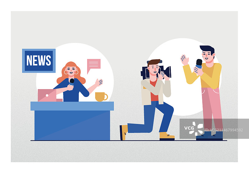 记者专题概念图片素材