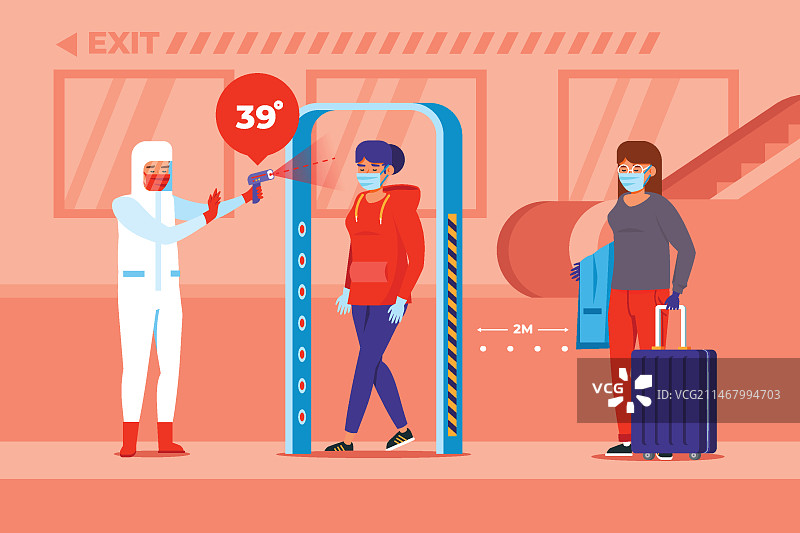 新冠病毒超市概念图片素材