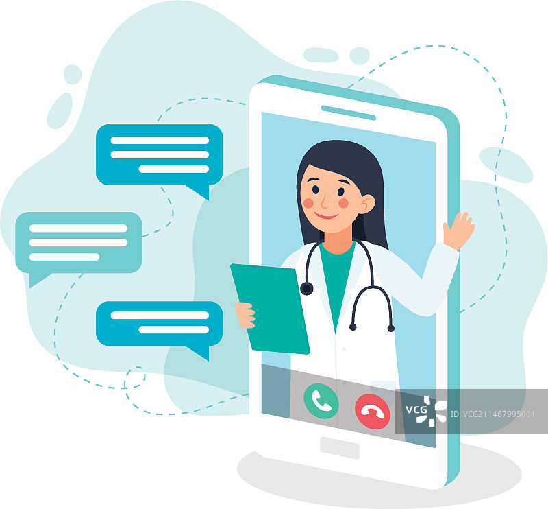 与治疗师进行视频通话图片素材
