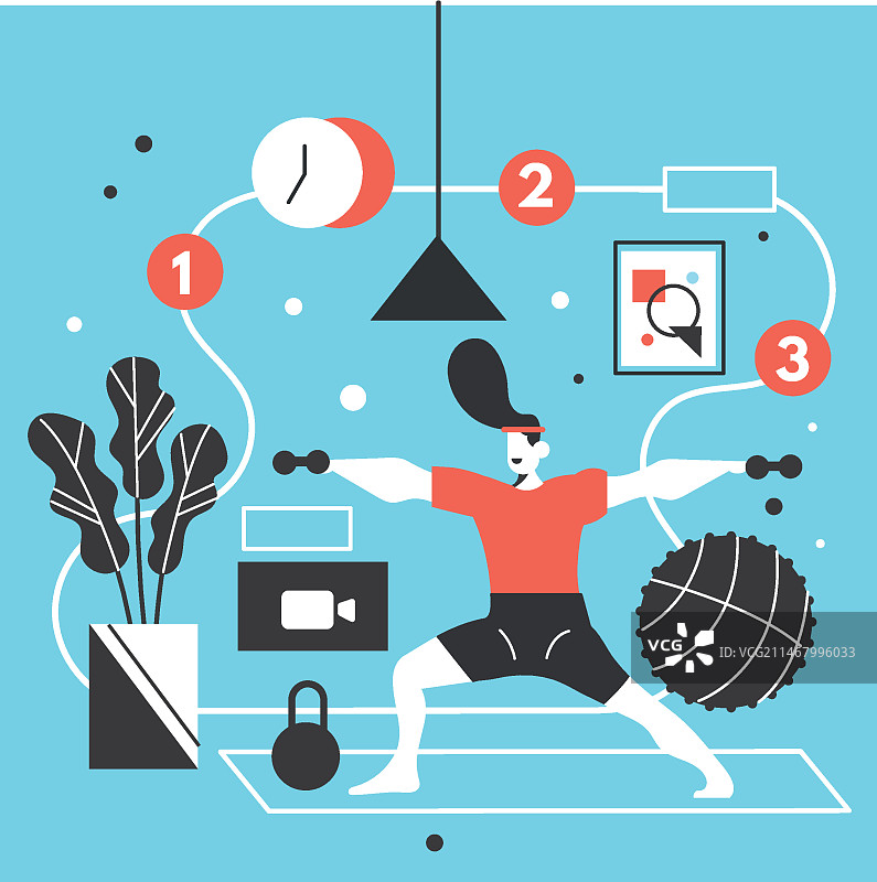 居家训练概念图片素材