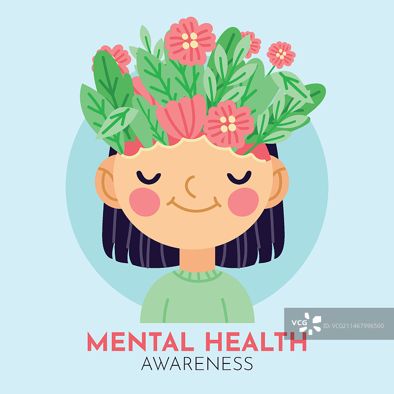 心理健康意识概念图片素材