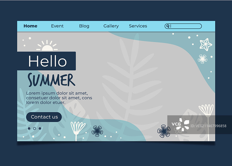 夏季主题页面图片素材