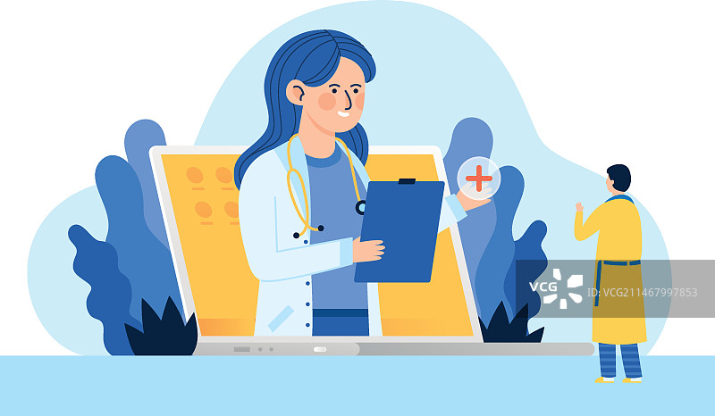 在线医生概念图片素材