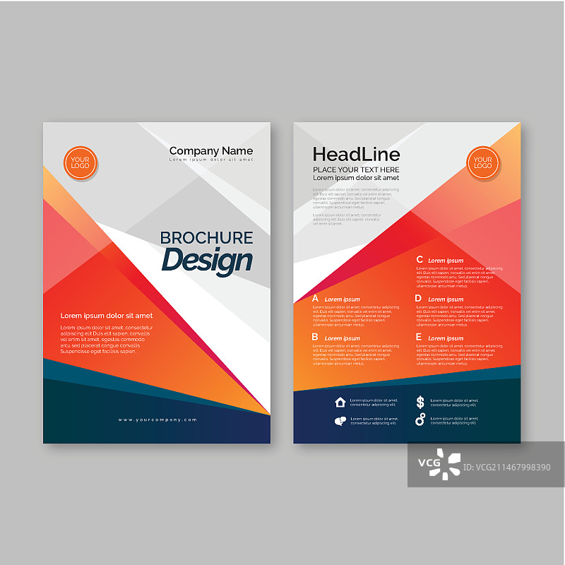 彩色封面模板概念图片素材