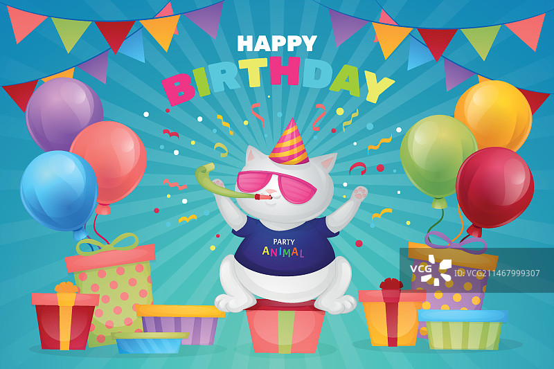 手绘生日背景图片素材