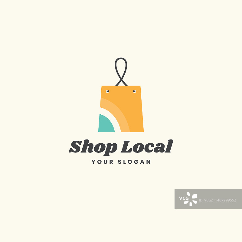 手绘本地商店标志设计图片素材