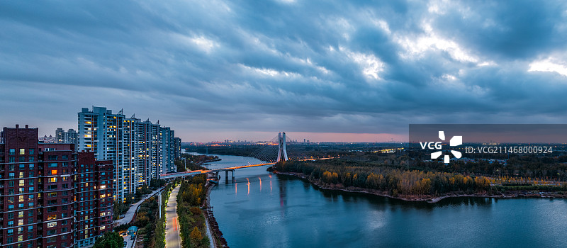燕郊潮白河秋季风光图片素材